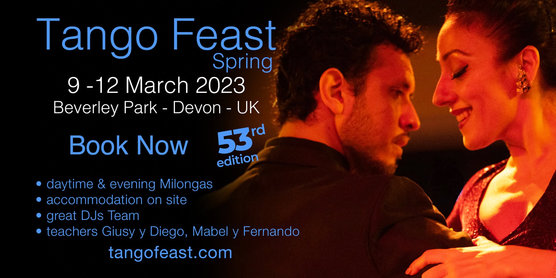 Tango Feast Spring 9-12 March 2023 Devon England