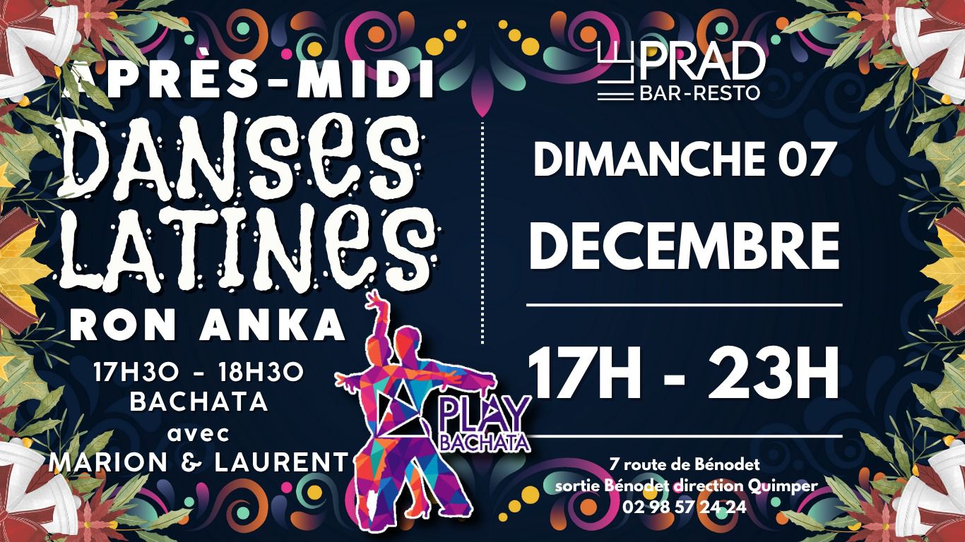 ** Après-midi danses latines** avec Marion & Laurent + Dj Ron Anka @ Le PRAD