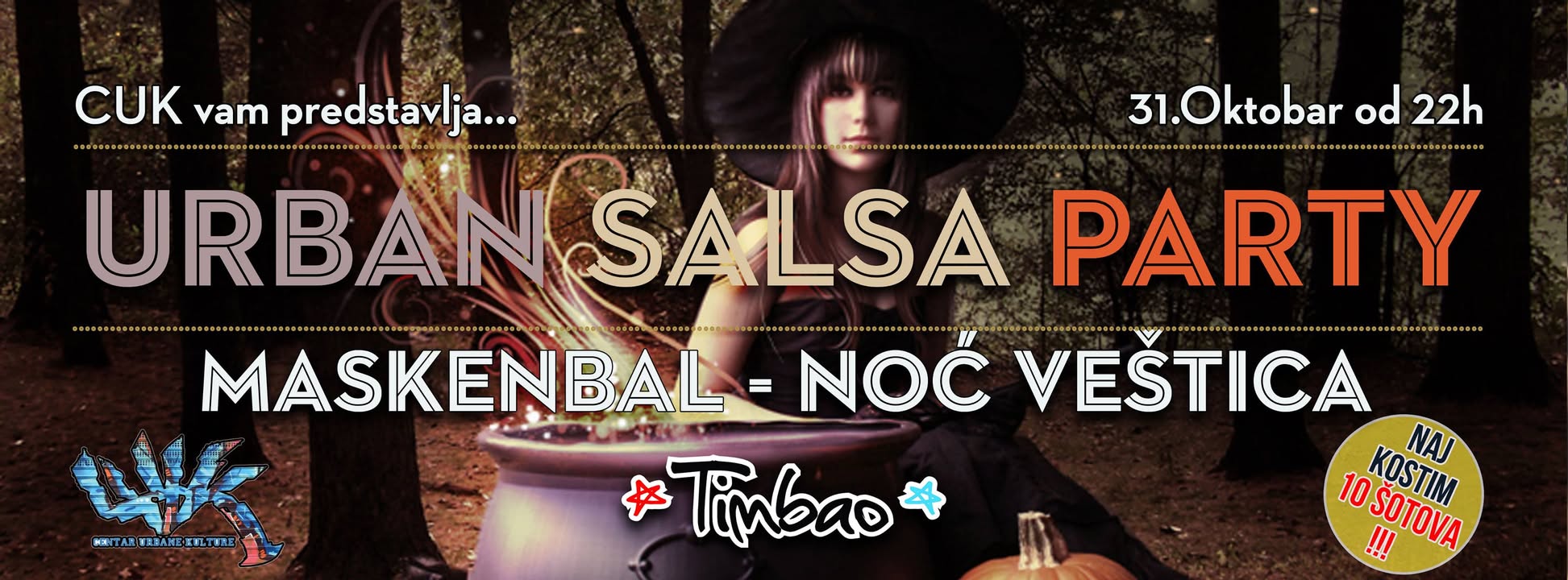 URBAN Maskenbal Salsa Party - Utorak - Centar Urbane Kulture