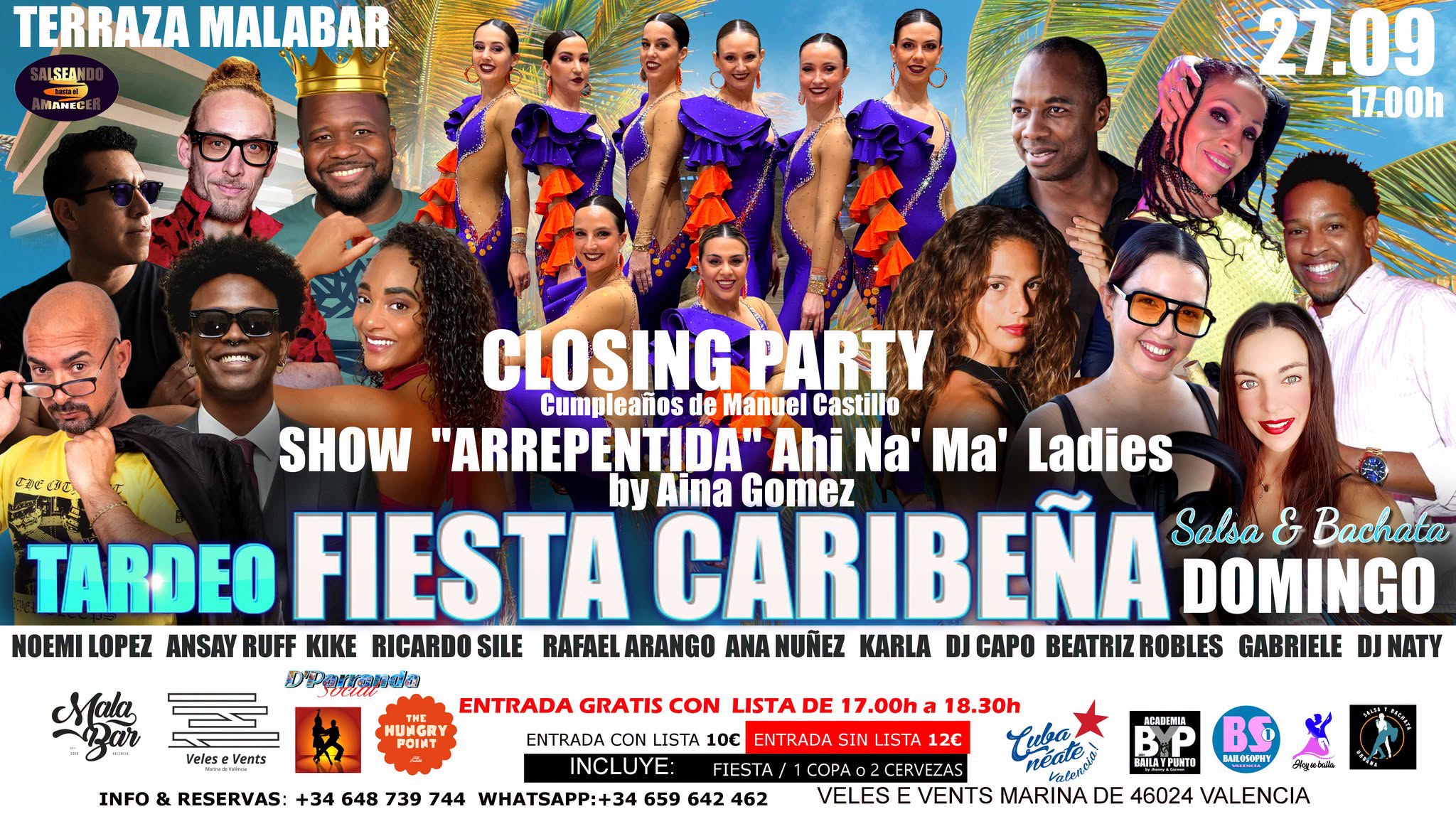 FIESTA CARIBEÑA CLOSING PATY EN LA TERRAZA MALABAR