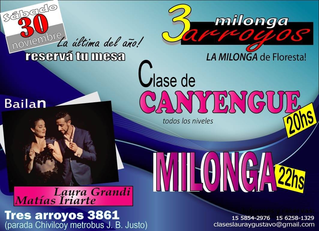 La milonga 3 Arroyos!