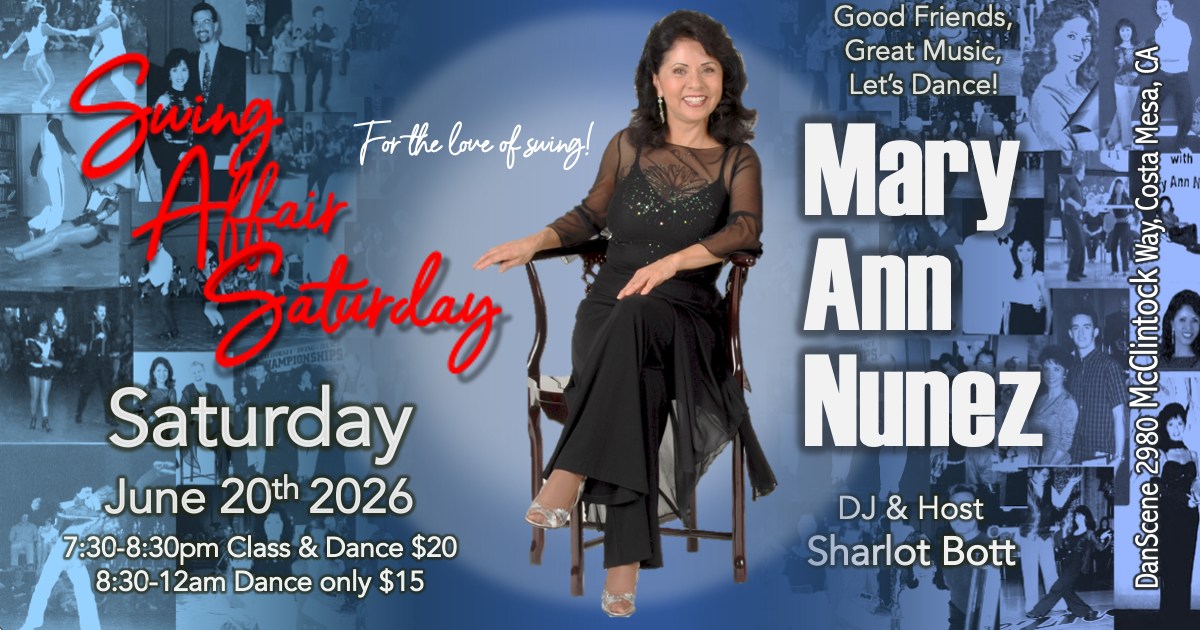 Swing Affair Saturday Featured Instructor Mary Ann Nunez!