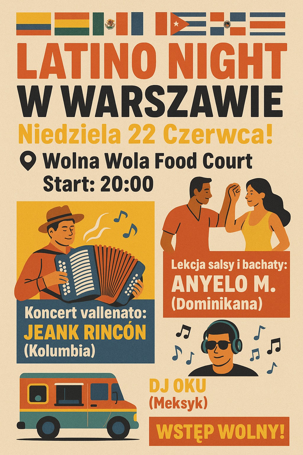 LATINO NIGHT W WARSZAWIE Niedziela 22 Czerwca!