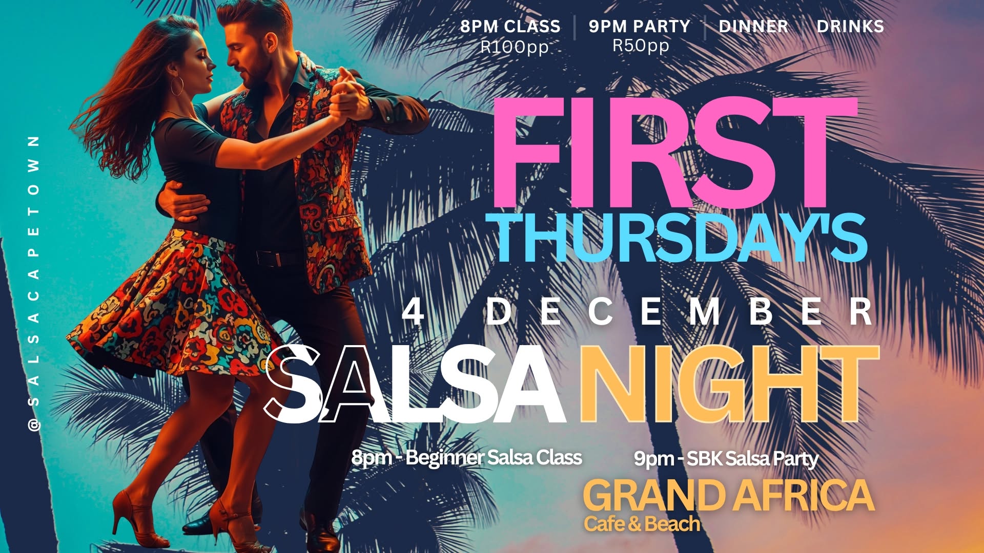 First Thursdays Salsa Night @ Grand Africa Cafe & Beach
