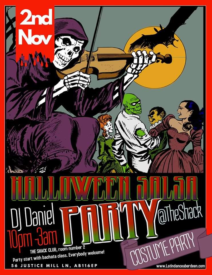 Sat. 2nd Nov. Halloween LATIN NIGHT at the SHACK