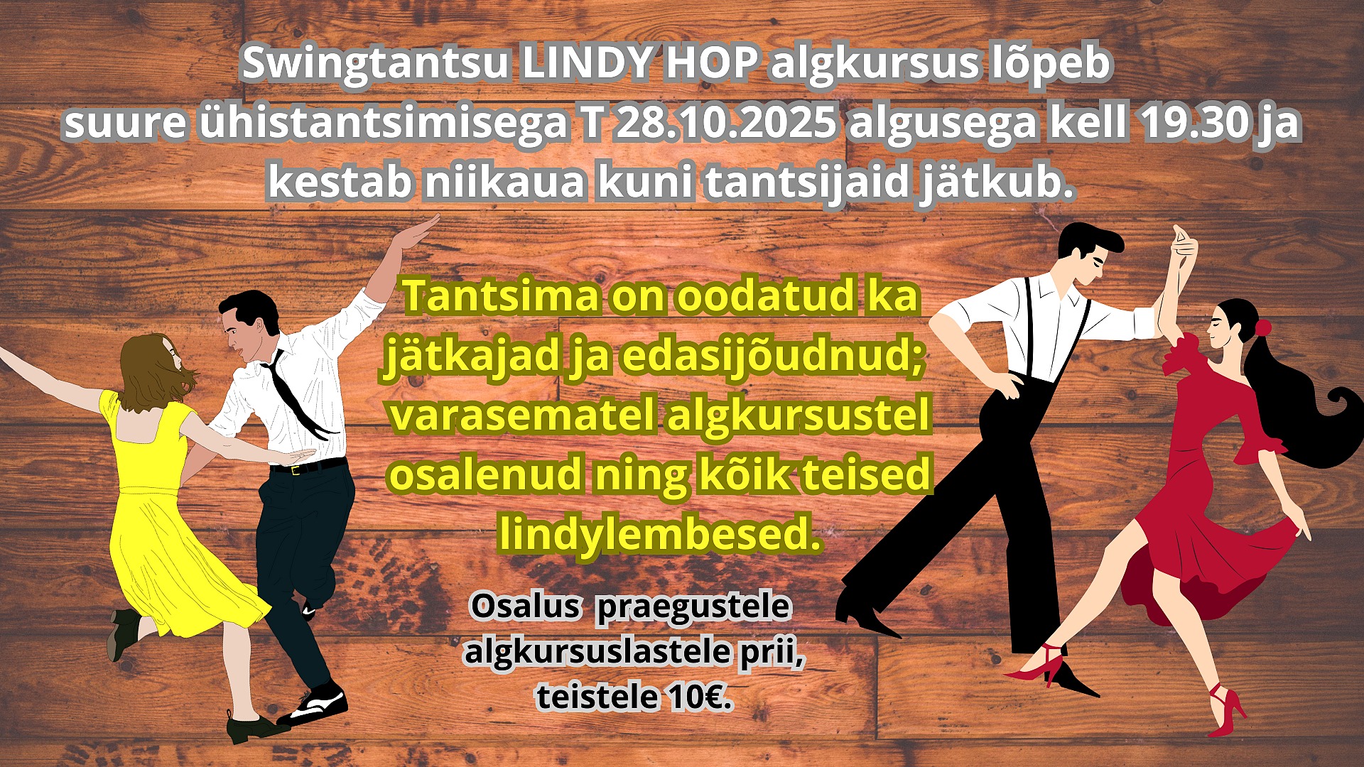 LINDY HOPI ALGKURSUSE LÕPUPIDU