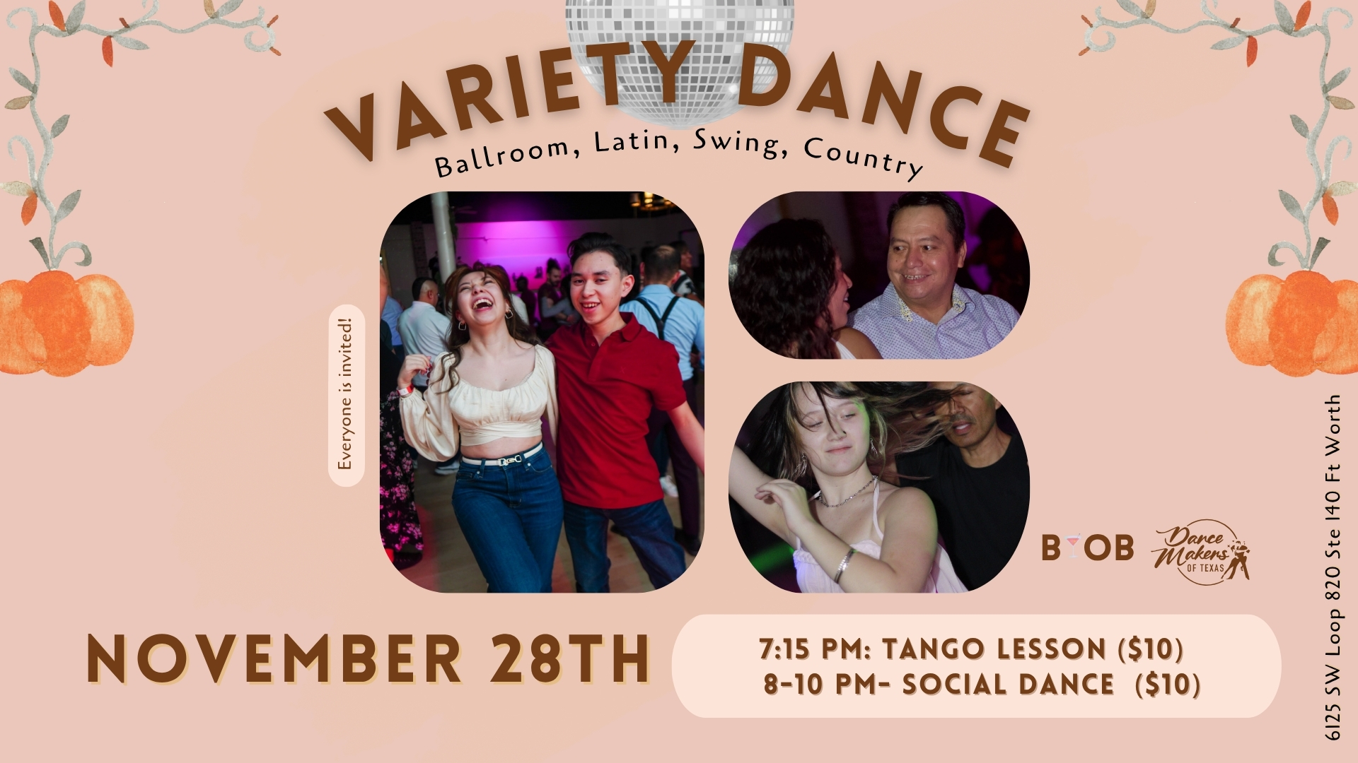 Variety Dance Party - November 28th (Tango Lesson)