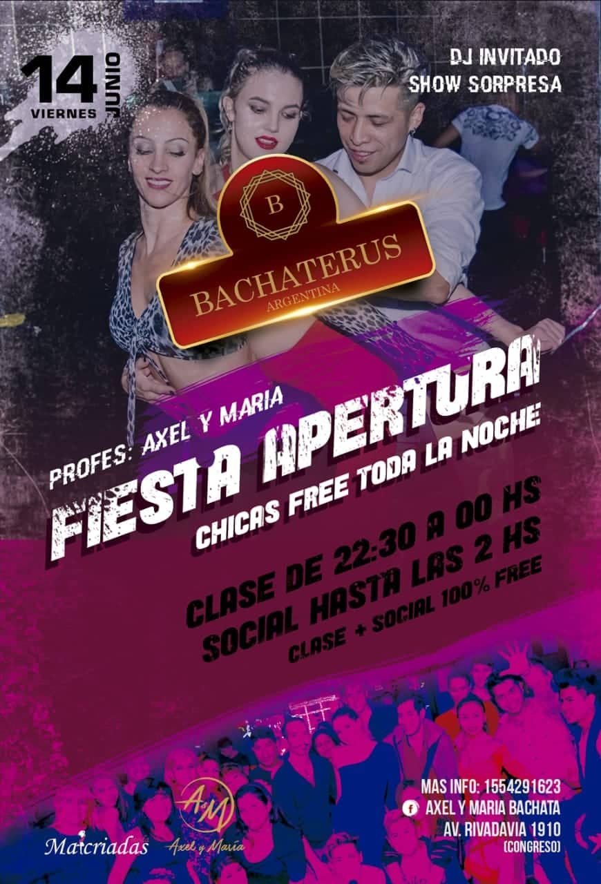 Viernes 14.6 Fiesta Apertura Bachaterus Argentina