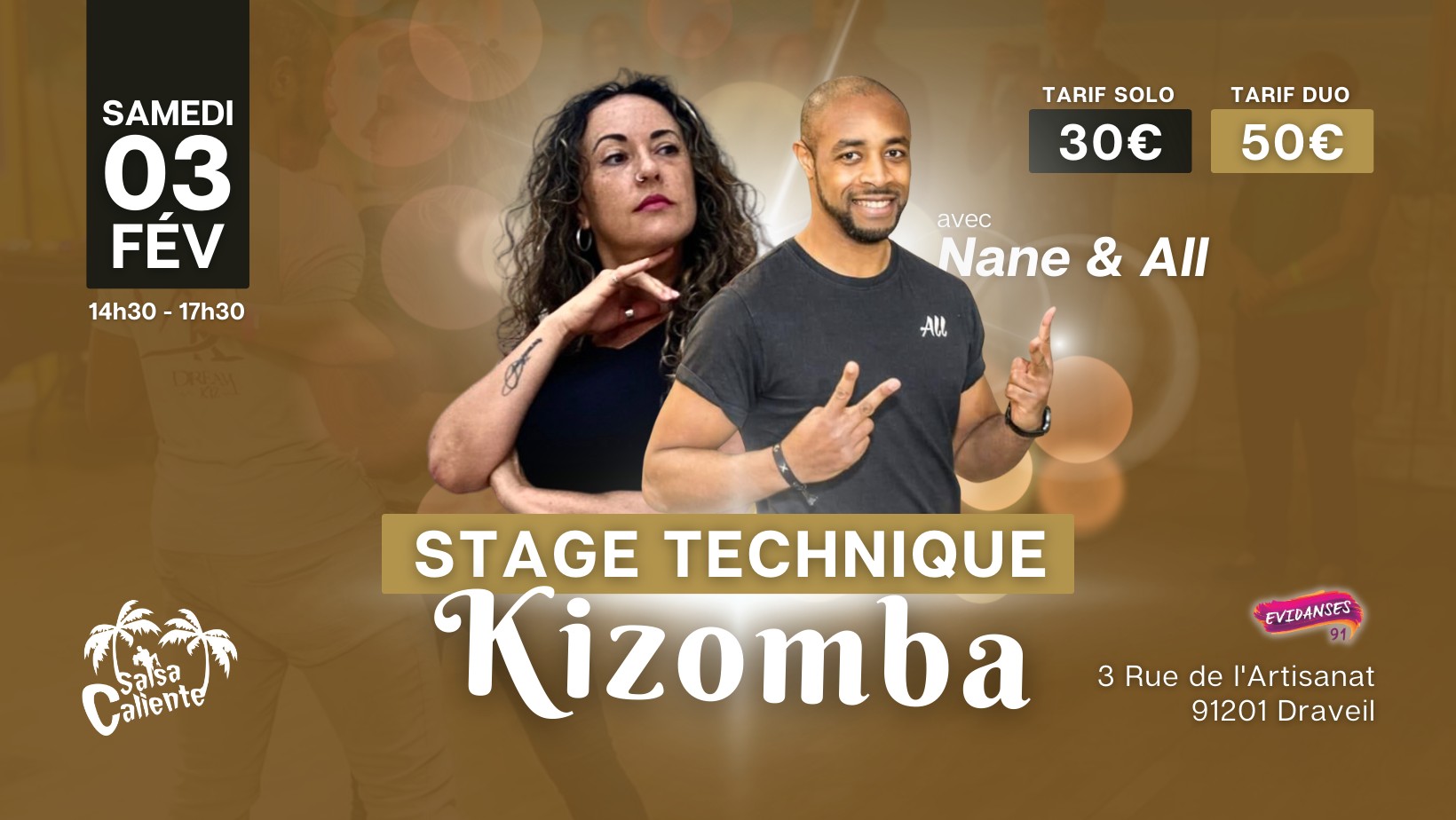 STAGE TECHNIQUE - IMMERSION KIZOMBA avec NANE & ALL 💃🏽🕺🏽