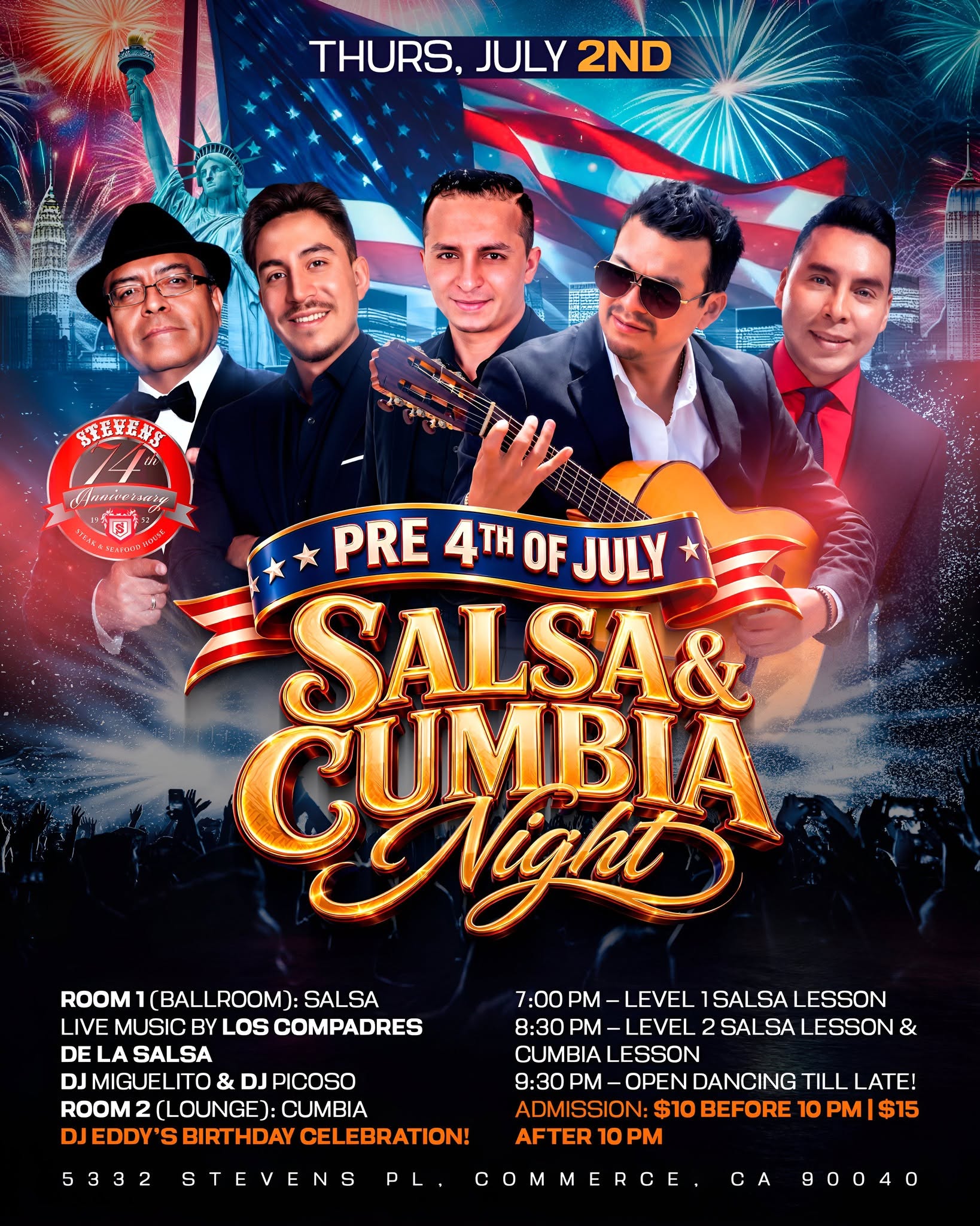 PRE 4TH OF JULY SALSA & CUMBIA NIGHT!