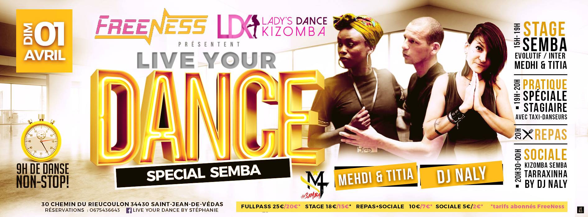 Live Your Dance, Spécial Semba, Dimanche 1er Avril