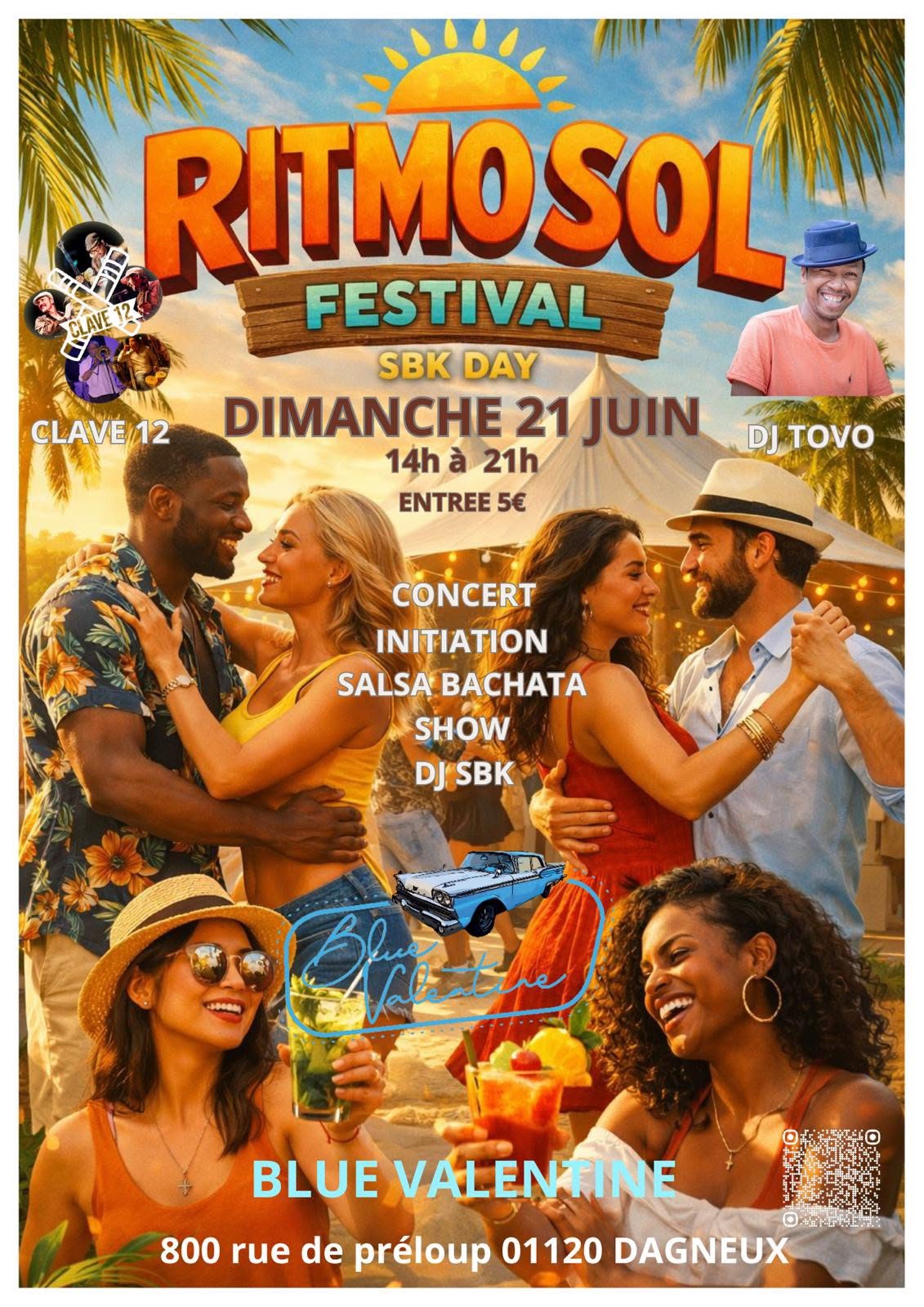 ☀️ RITMO SOL 2026 Fête de la Musique Latino à Dagneux ☀️ Concert Live • DJ• Salsa Bachata Kizomba