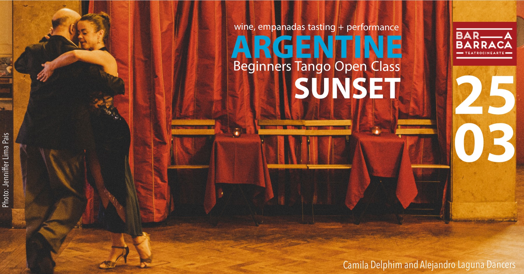TANGO ARGENTINE EXPERIENCE 4 BEGINNERS Sunset with Performance, Wine & Empanadas Tasting
