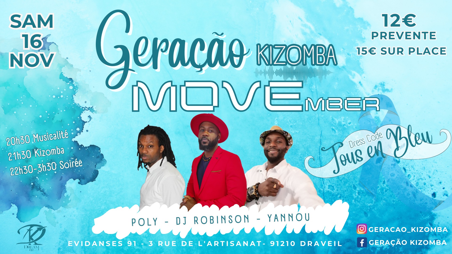 SOIREE GERACAO KIZOMBA - Tous en Bleu