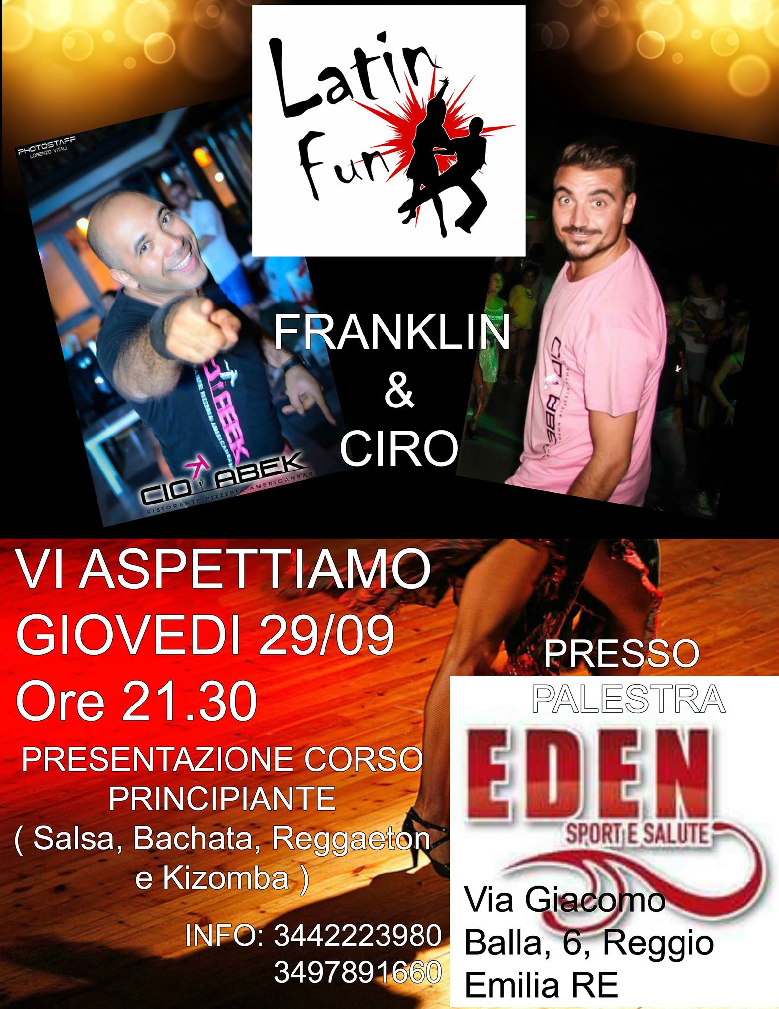 Presentazione nuovi corsi latin fun. Livello principianti
