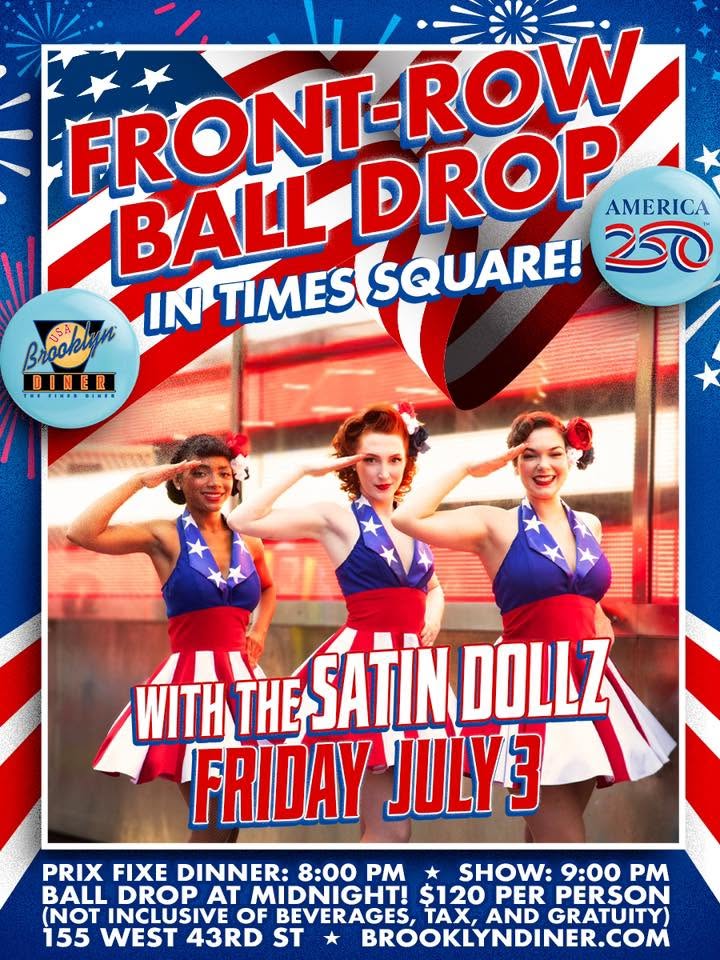 250th Times Square Ball Drop - The Satin Dollz at the Brooklyn Diner