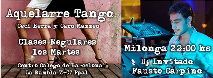 Martes 7 1 Clases, Milonga con Dj Fausto Carpino!! Arrancamos con Tutti!!!!