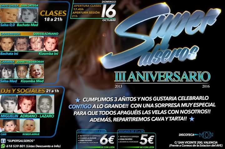 Fiesta Aniversario 2013 2016 SuperSalseros