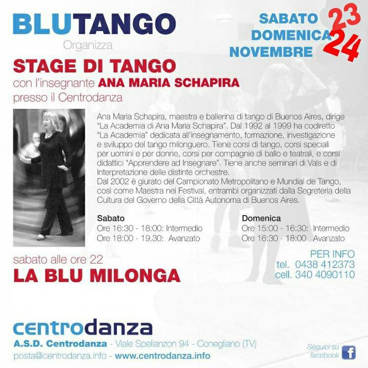 Stages con la maestra Ana Maria Schapira da Buenos Aires