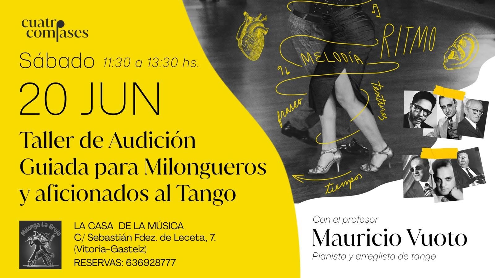 TALLER DE AUDICIÓN GUIADA PARA MILONGUEROS Y AFICIONADOS AL TANGO