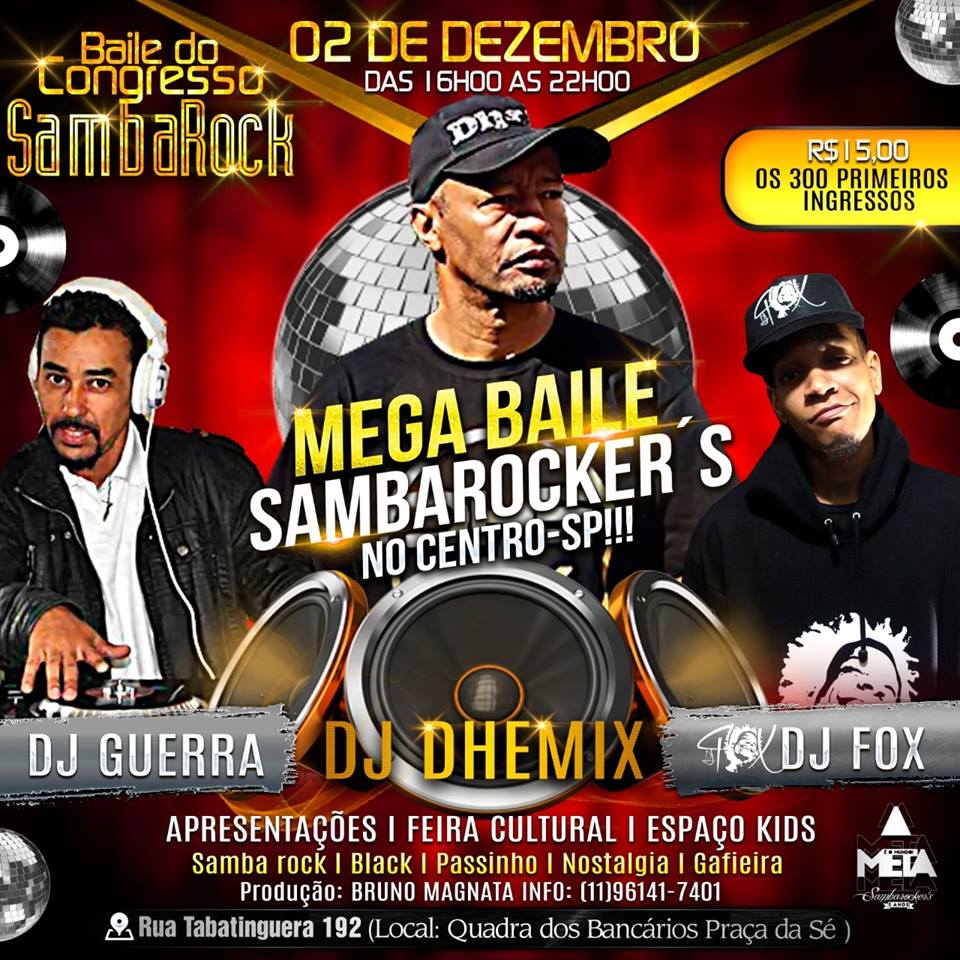 Mega Baile SAMBA ROCK 2 dezembro