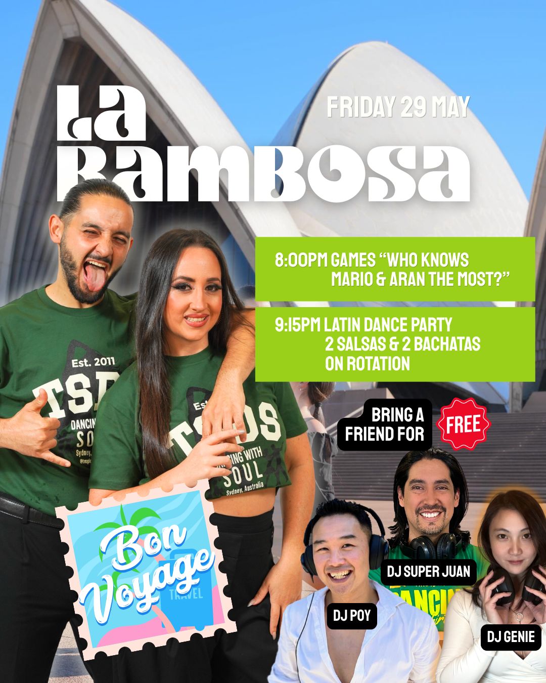 LA BAMBOSA β¨ Friday 29 May - Mario & Aran farewell π
