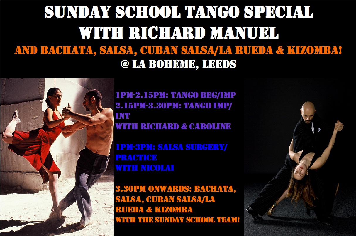 First iSalsa Sunday School of 2014 with Richard Manuel! @ La Boheme, Leeds