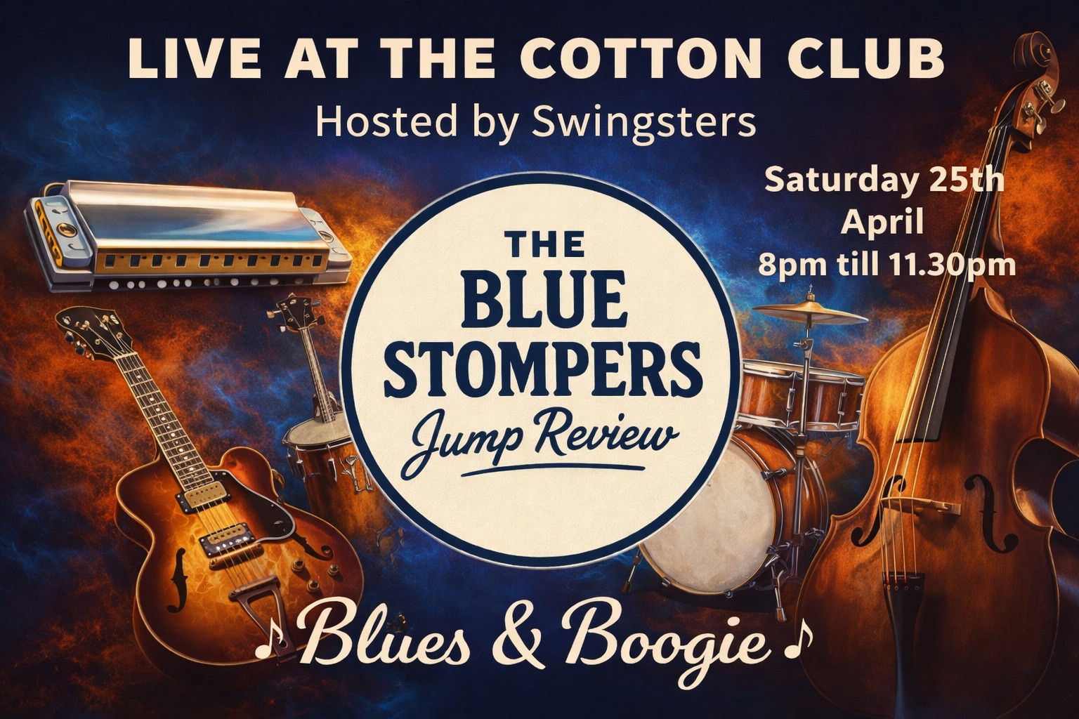 The Cotton Club starring The Blue Stompers Jump Review plus Workshops