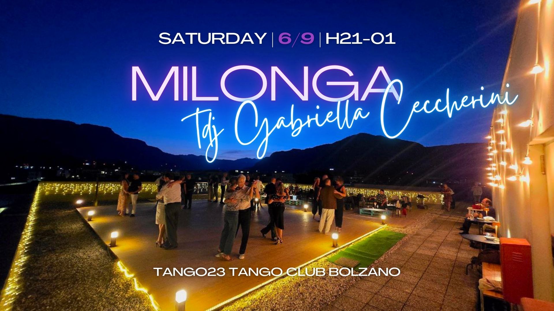 Abrazame! La Milonga del Sabato. Tdj Gabriella Ceccherini