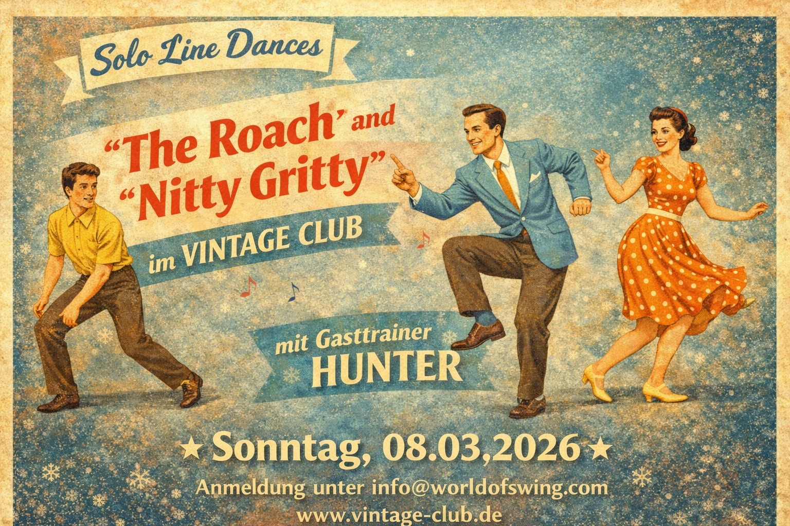 Line Dance Workshops "The Roach" & "Nitty Gritty" im Vintage Club mit Hunter Krikac💃🕺🎶