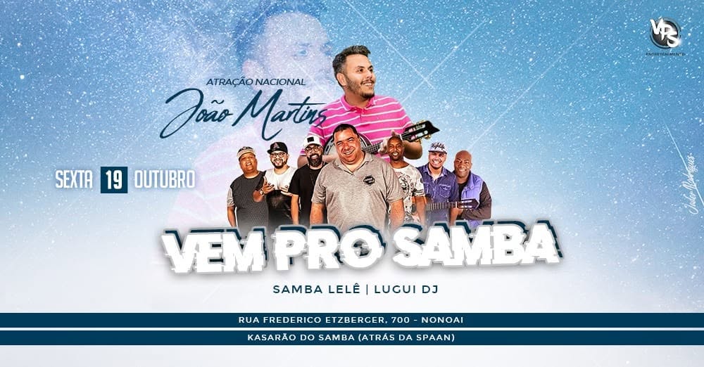 HOJE • Vem Pro Samba • João Martins • Samba Lelê