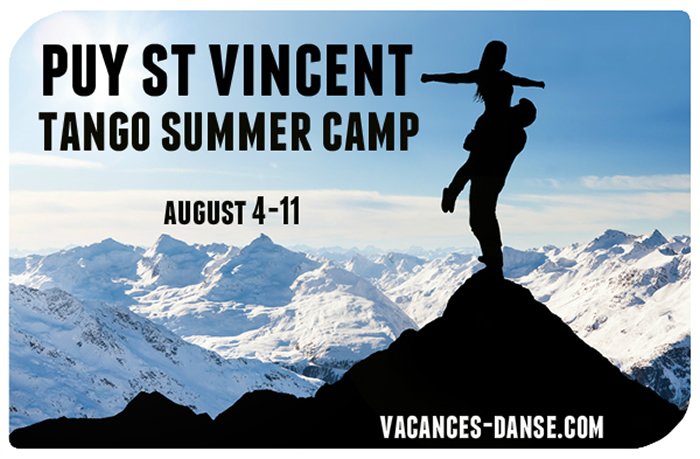Puy Saint Vincent Tango Summer Camp - 4 to 11 of august 2019
