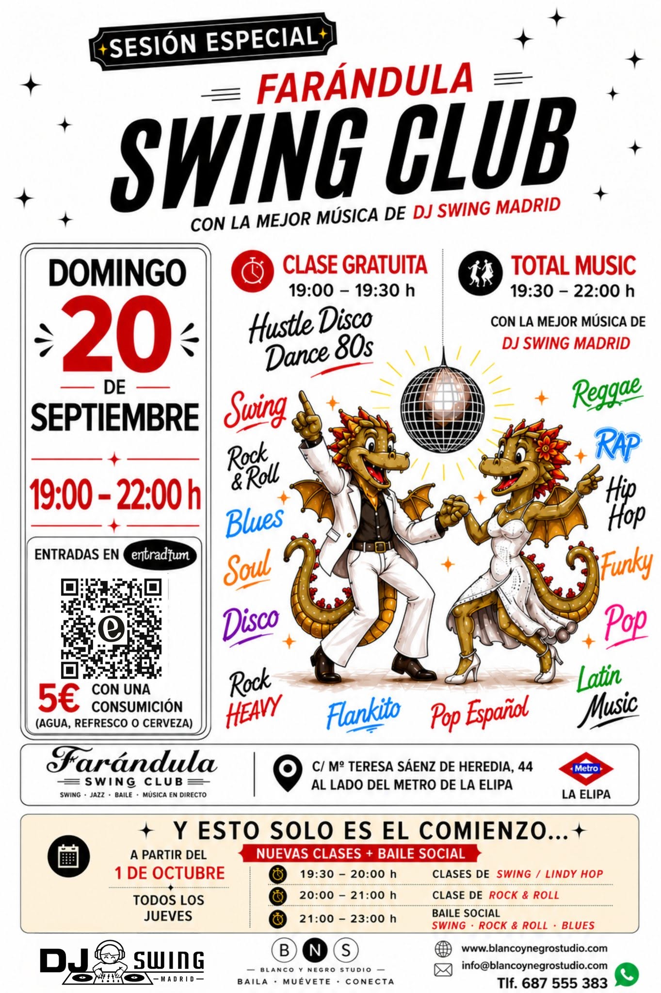 Tardeo de los Domingos en Farándula Swing Club. Especial Total Músic.