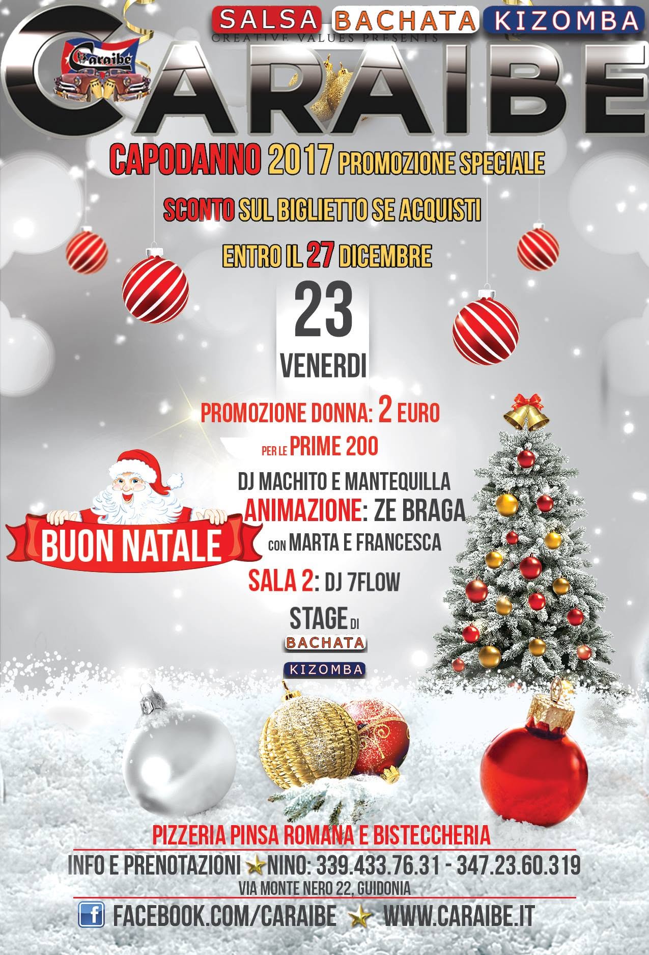 Serata Salsa Pre-Natalizia al Caraibe - Venerdì 23