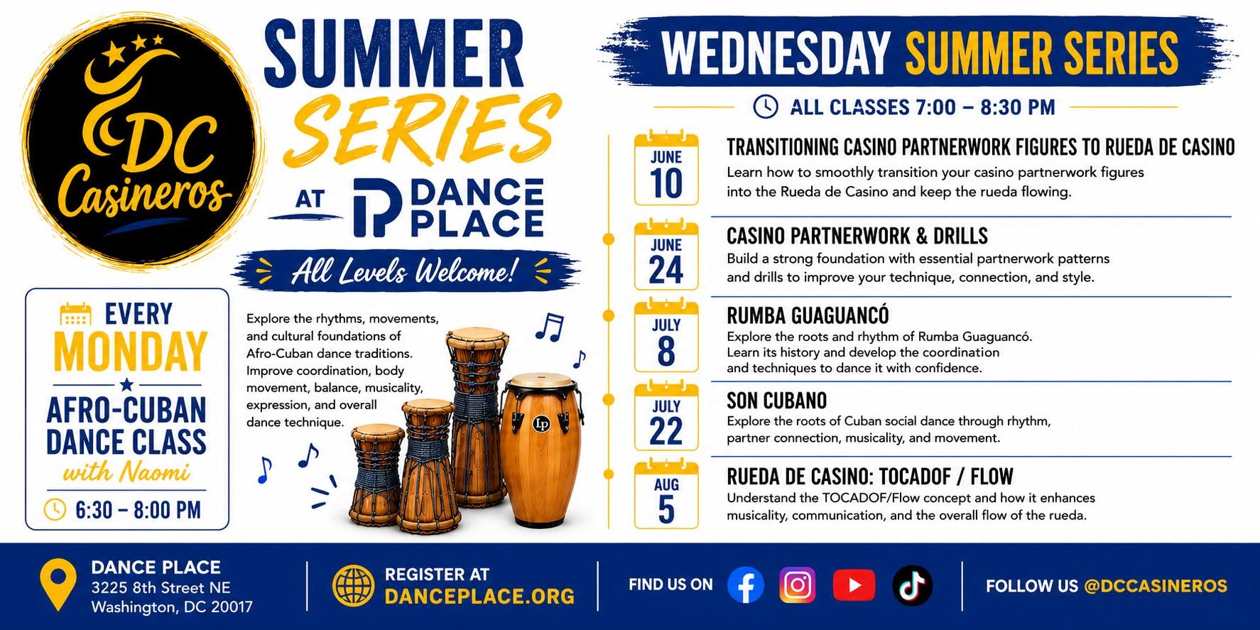 DC Casineros Summer Classes 2026!