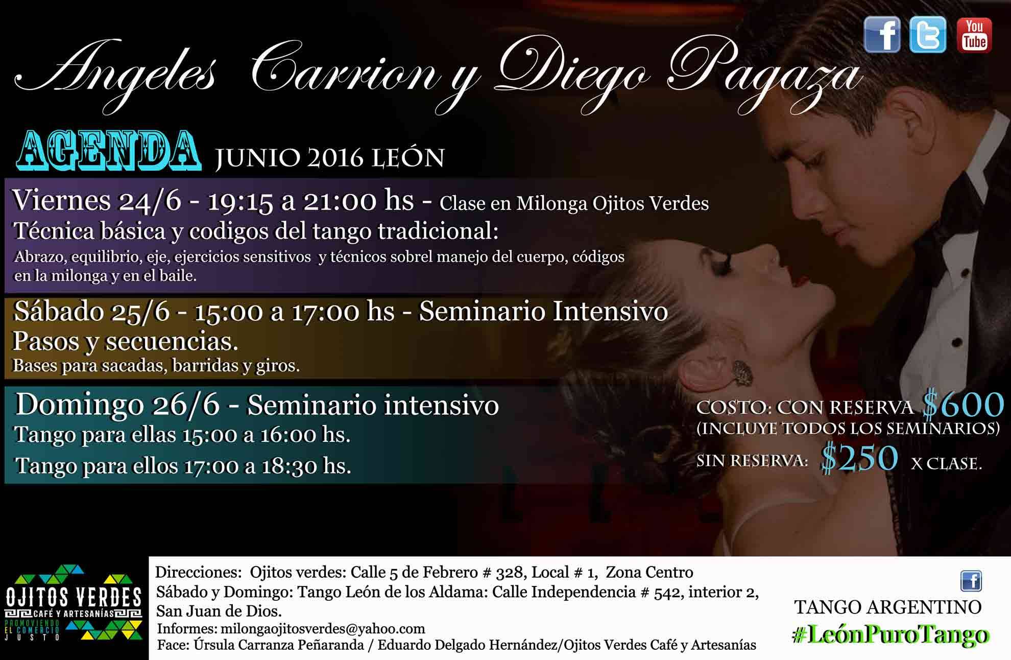 Seminarios de Tango en León con Angeles y Diego