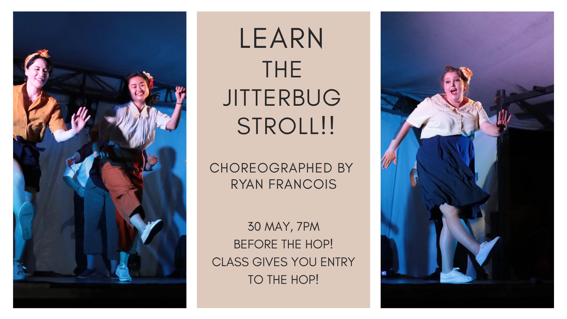 Learn the Jitterbug Stroll Saturday Night Hop May