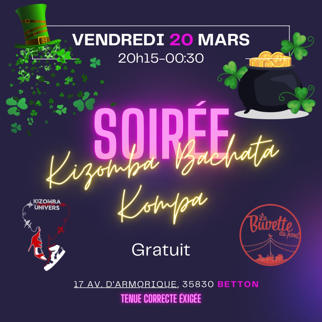 Soirée kizomba bachata kompa, la buvette du pont
