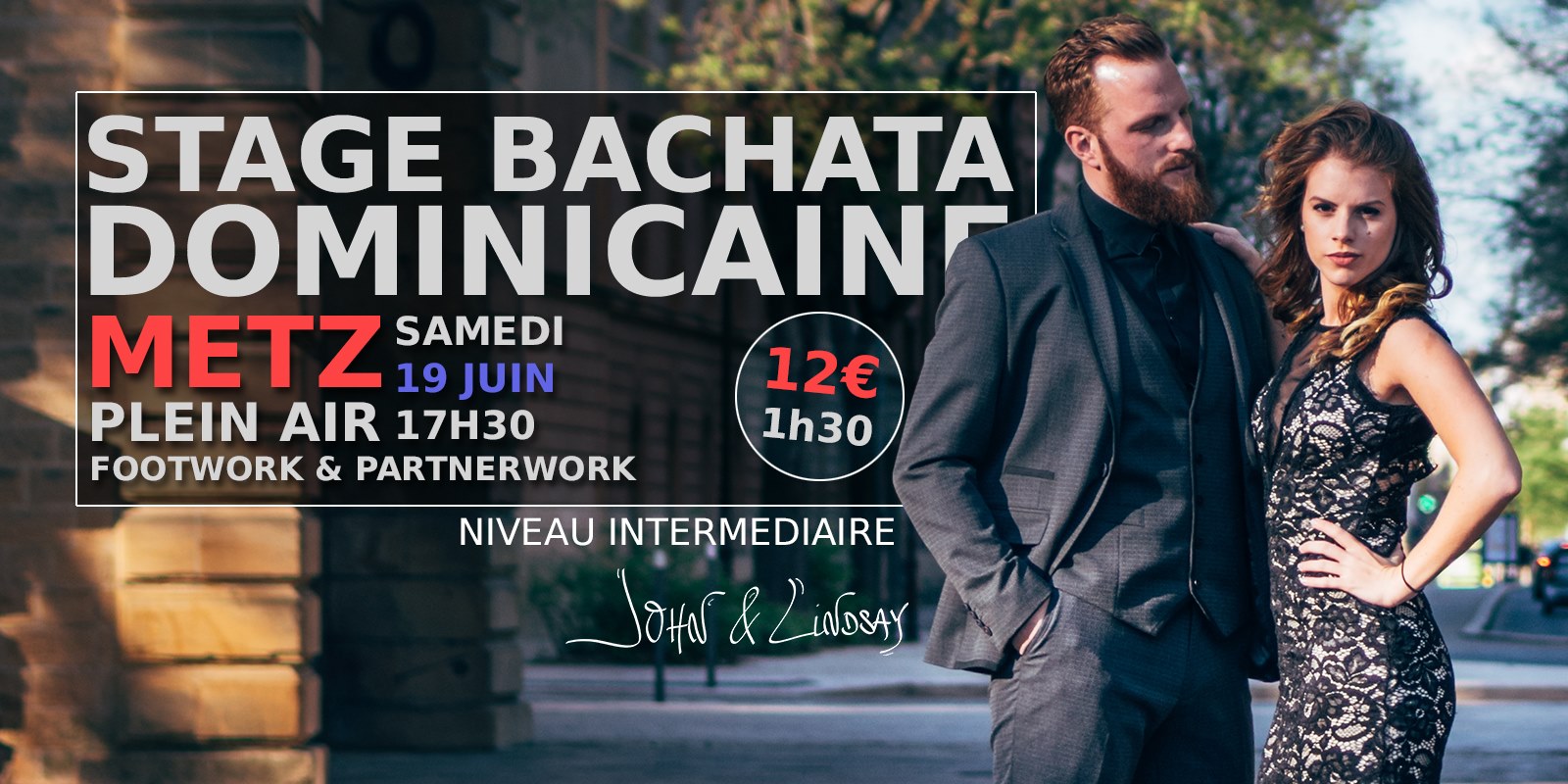 Staga Bachata Dominicaine en Plein Air - Solo & Couple (Niv.Inter)