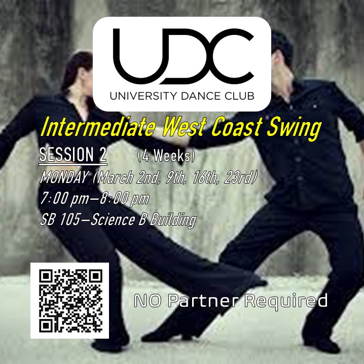 UDC Dance Classes - Intermediate West Coast Swing - Session 2