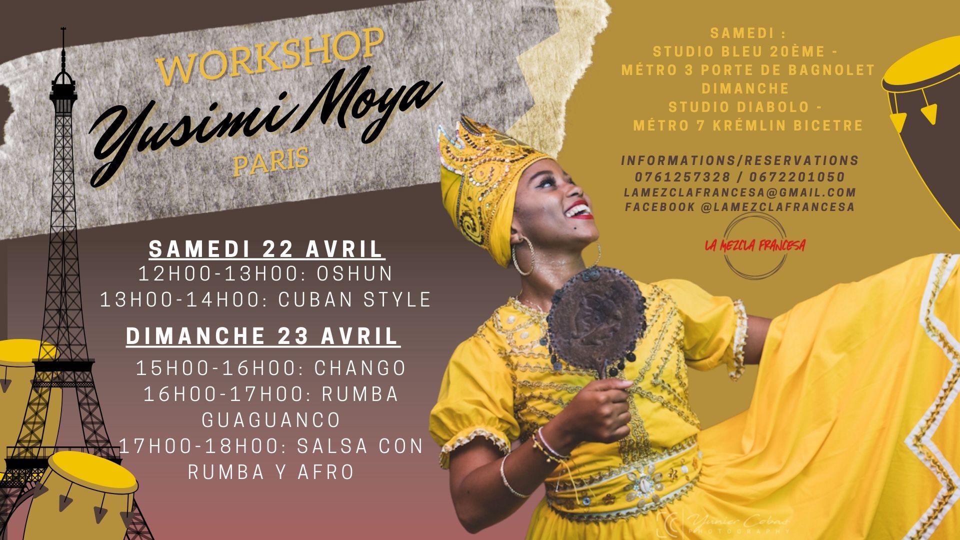 AFRO CUBAN WORKSHOP - Yusimi Moya- Event by La Mezcla Francesa