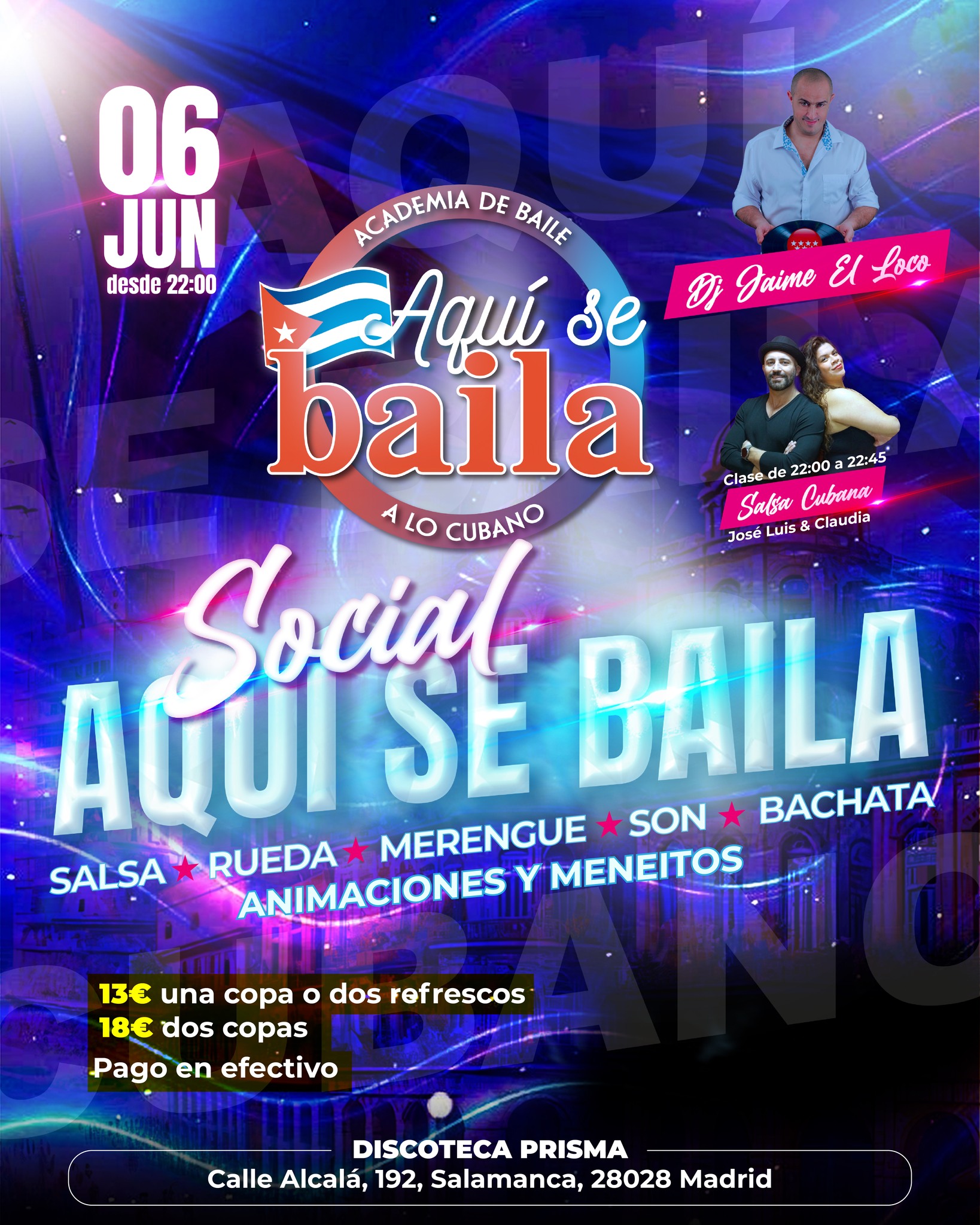 Social Aquí se Baila - Discoteca PRISMA