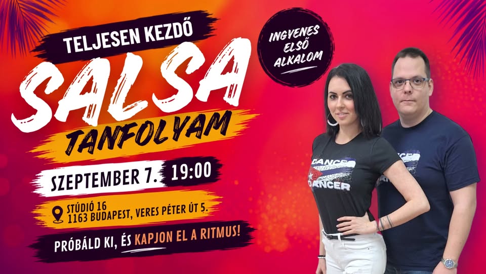 Teljesen kezdő kubai salsa tanfolyam I XVI. kerület I Első alkalom ingyenes