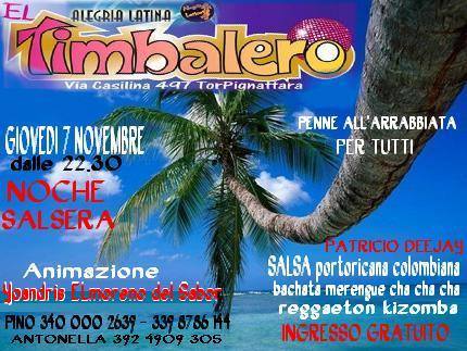 Giovedi 7 Noche Salsera Party al EL TIMBALERO