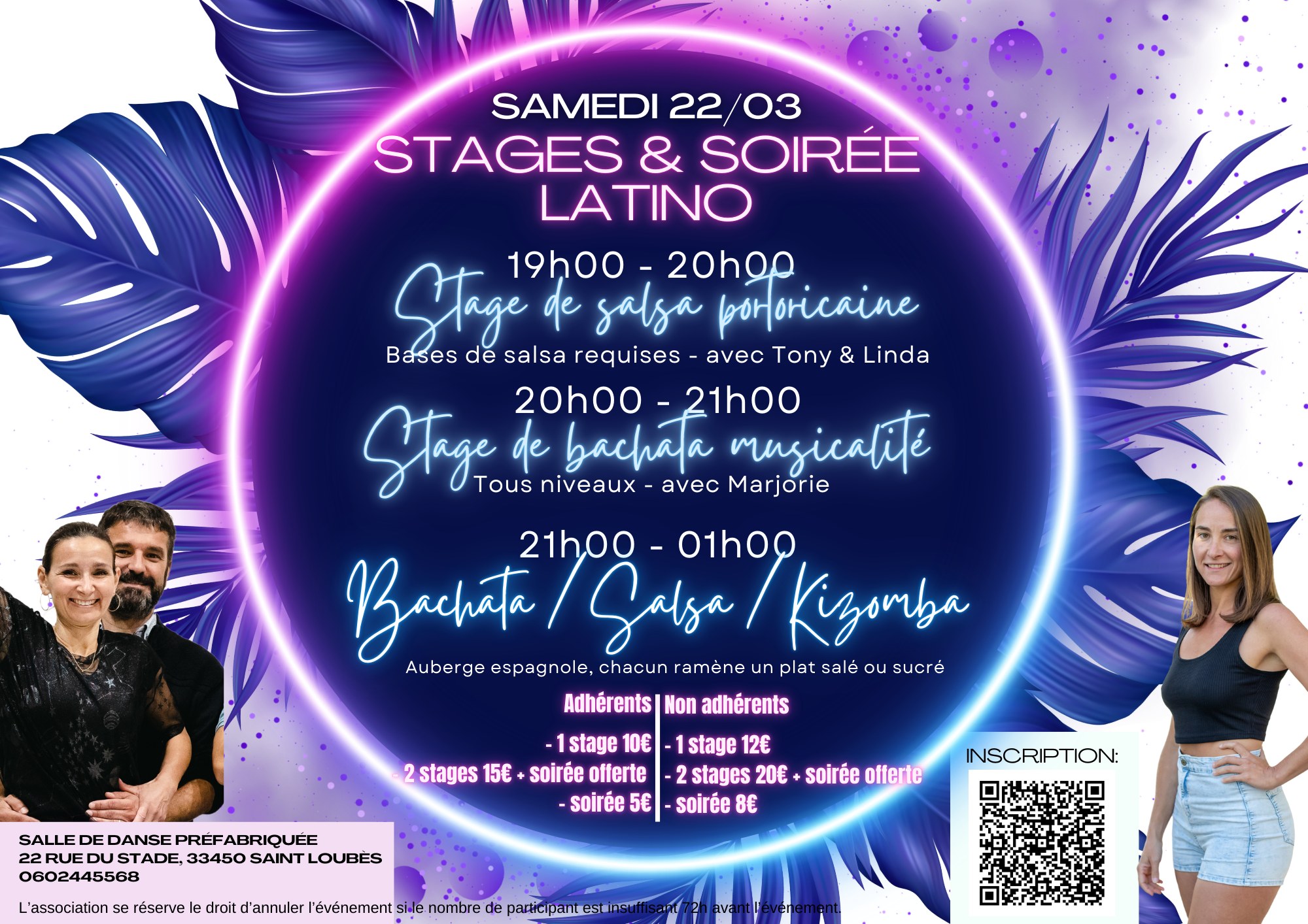 Stages & soirée - Salsa Bachata Kizomba