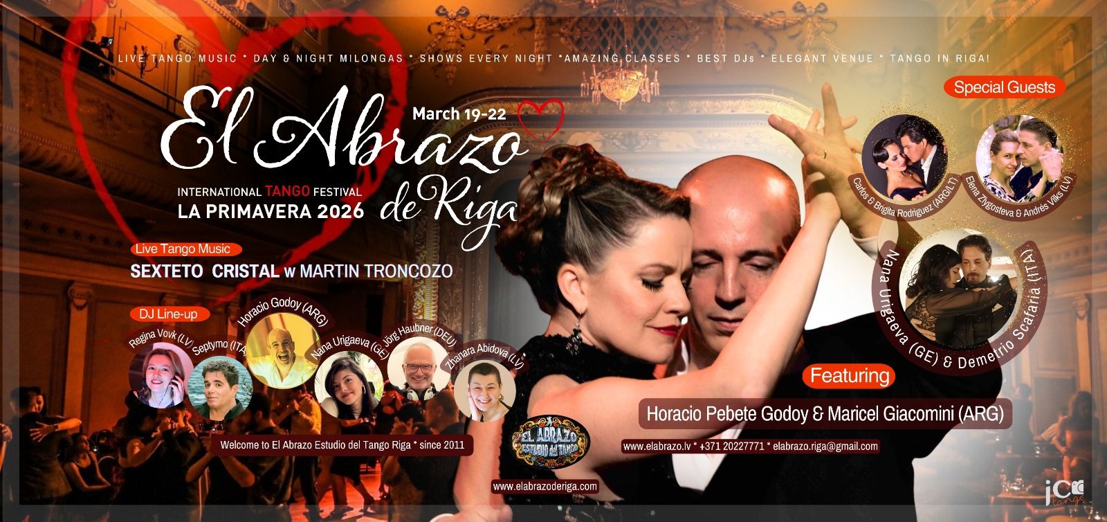 12th International Tango Festival EL ABRAZO DE RIGA * LA PRIMAVERA 2026