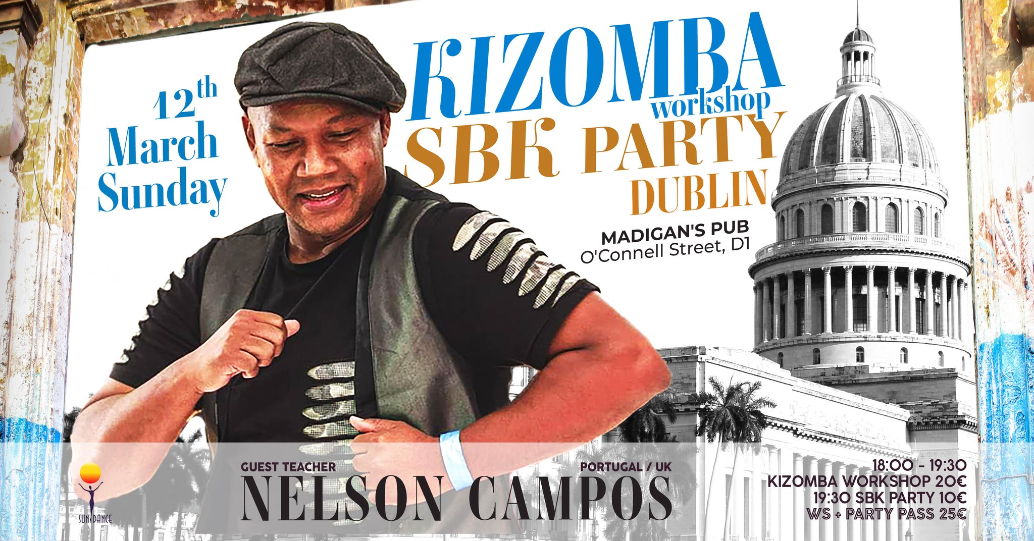 KIZOMBA WS + SBK Party DUBLIN with Nelson Campos