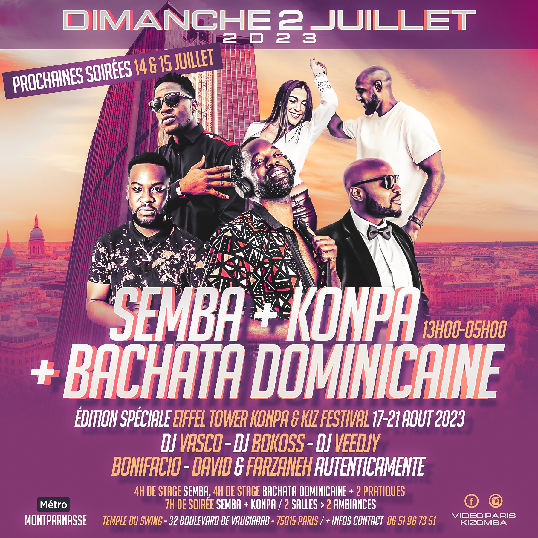 Bachata Dominicaine 4h stage intensif et évolutif + 2h pratique
