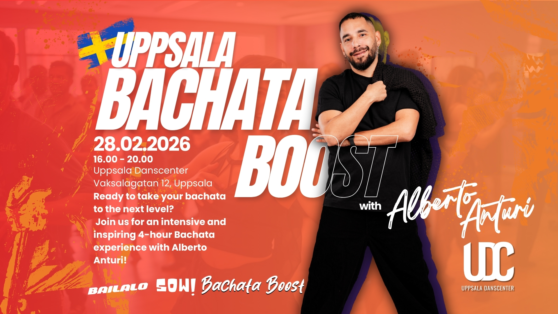 INSTÄLLD! Uppsala Bachata Boost 28 Feb!