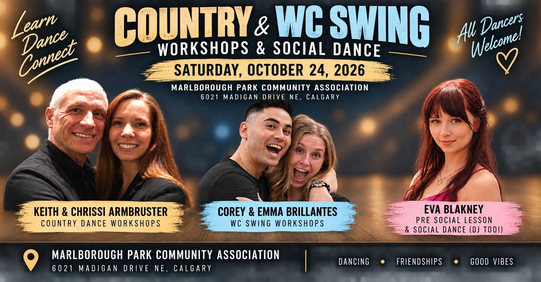 2026 Country & WC Swing Workshops & Social Dance